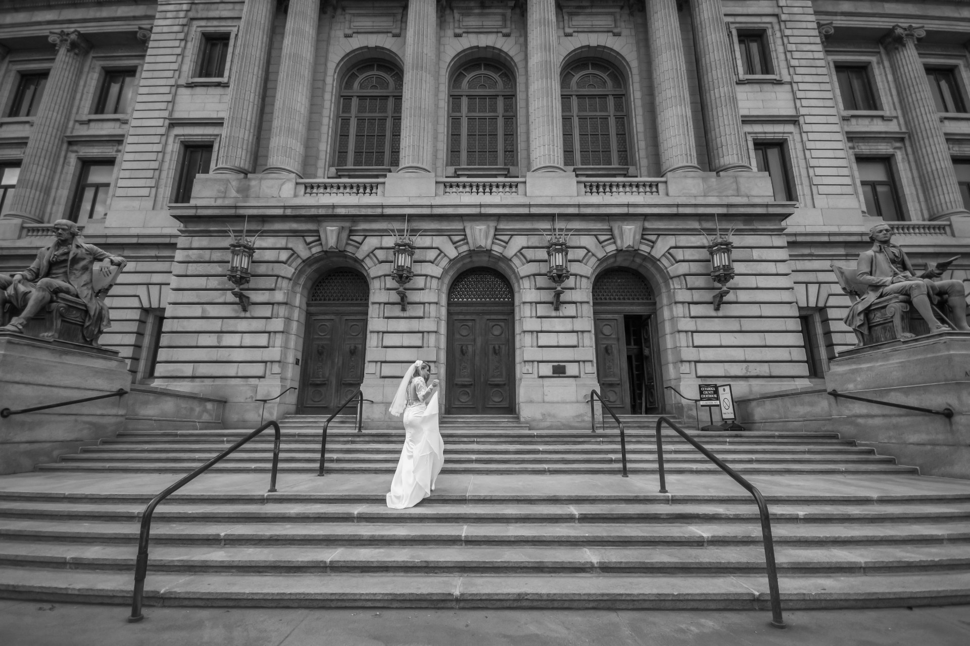 Couple portrait in historic Ohio setting