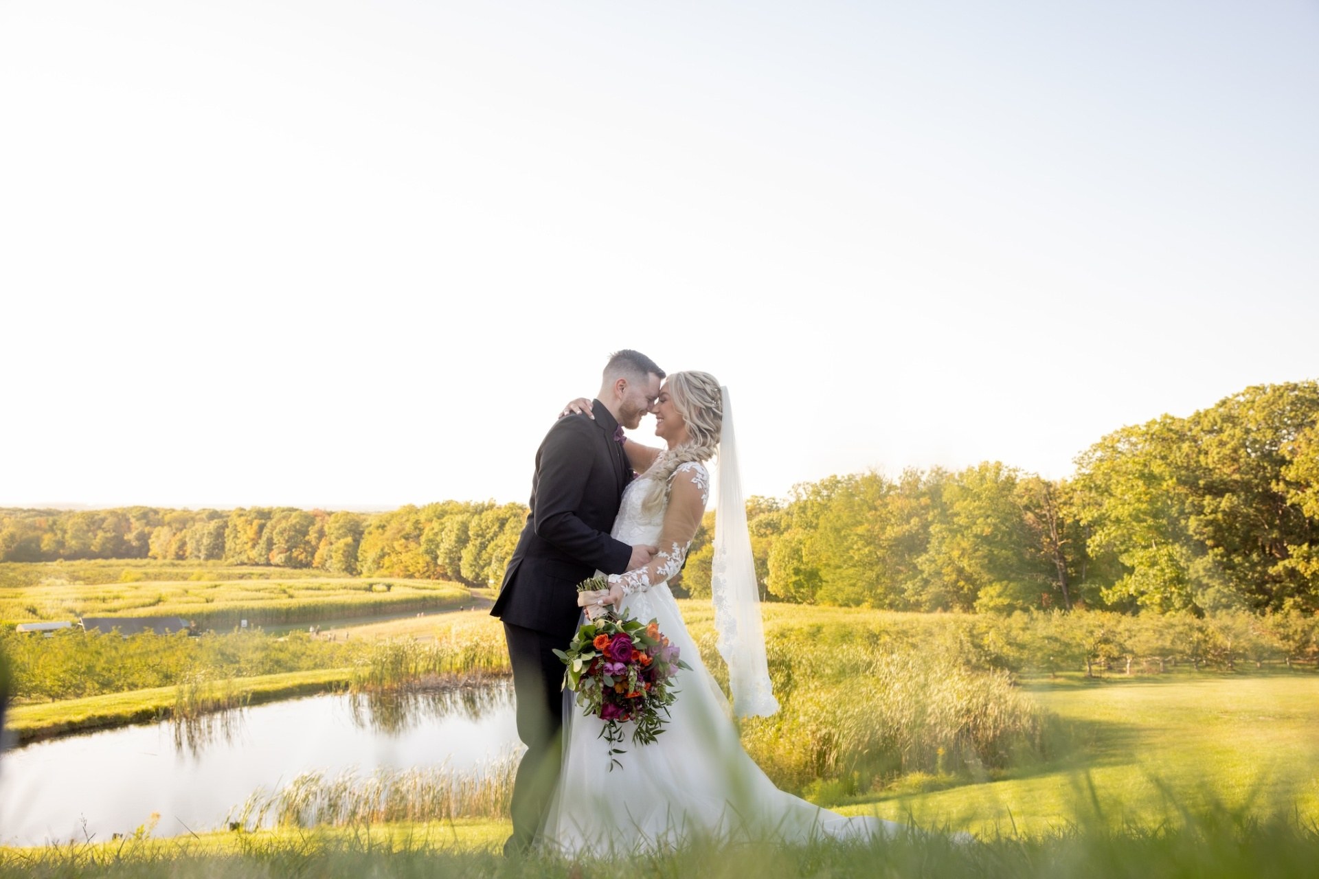 Intimate Ohio wedding moment